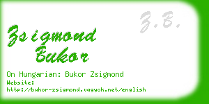 zsigmond bukor business card